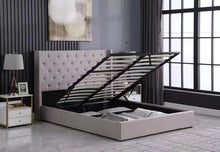 Load image into Gallery viewer, Louis - Double Size Fabric Gas Lift Bed Frame
